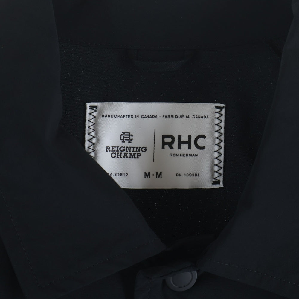 RHC Ron Herman(アールエイチシー ロンハーマン) ×REIGNING CHAMP レイニング チャンプ ナイロン コーチジャケット ブラック 3420400234