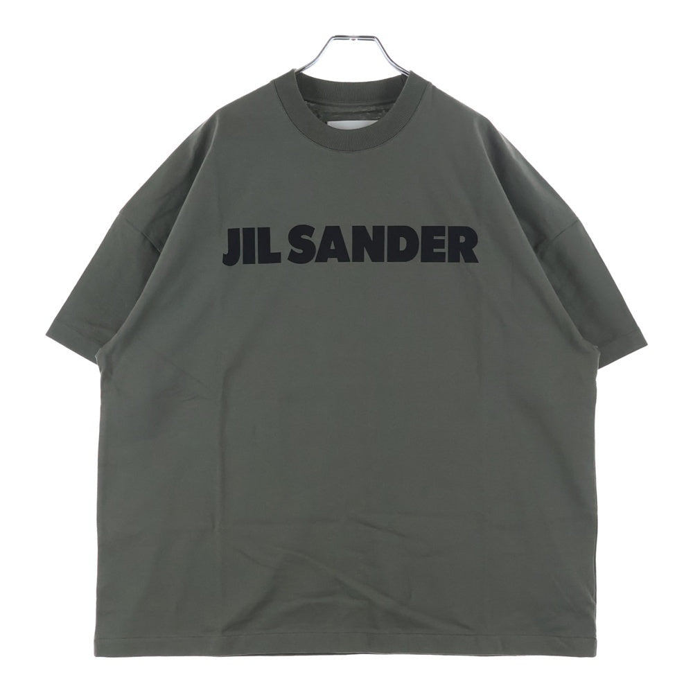 JIL SANDER(ジルサンダー) 24SS T-Shirt ロゴプリント クルーネック 半袖Tシャツ カットソー カーキ J21GC0001 J20215