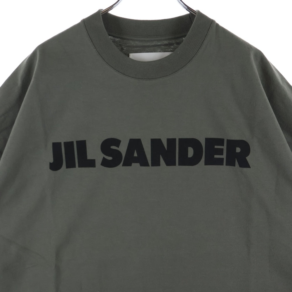 JIL SANDER(ジルサンダー) 24SS T-Shirt ロゴプリント クルーネック 半袖Tシャツ カットソー カーキ J21GC0001 J20215