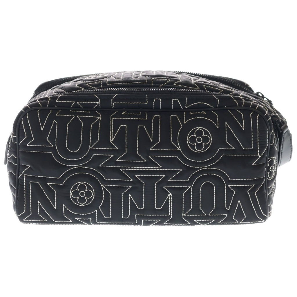 LOUIS VUITTON(ルイヴィトン) LVスノー ドップ キット 刺繍 ナイロン ポーチ セカンドバッグ ハンドバッグ ブラック M21435 レディース