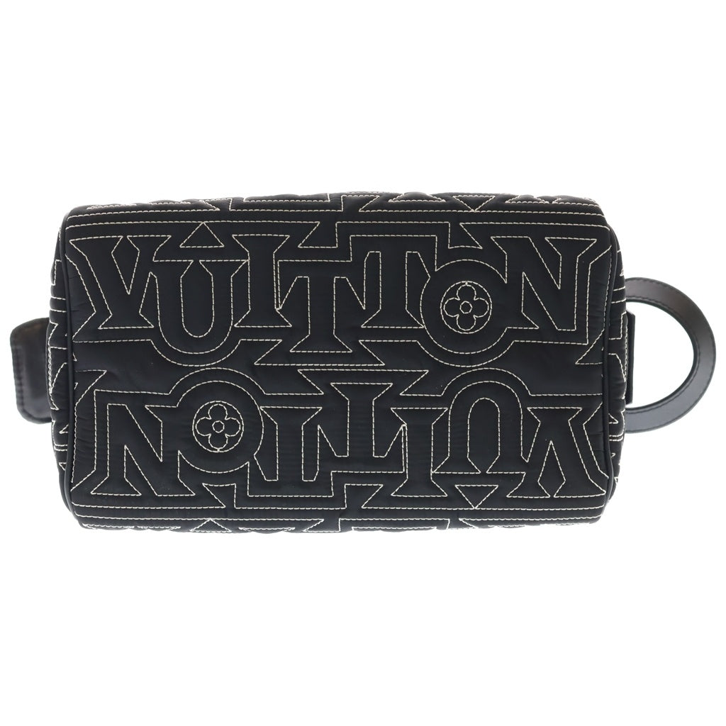 LOUIS VUITTON(ルイヴィトン) LVスノー ドップ キット 刺繍 ナイロン ポーチ セカンドバッグ ハンドバッグ ブラック M21435 レディース