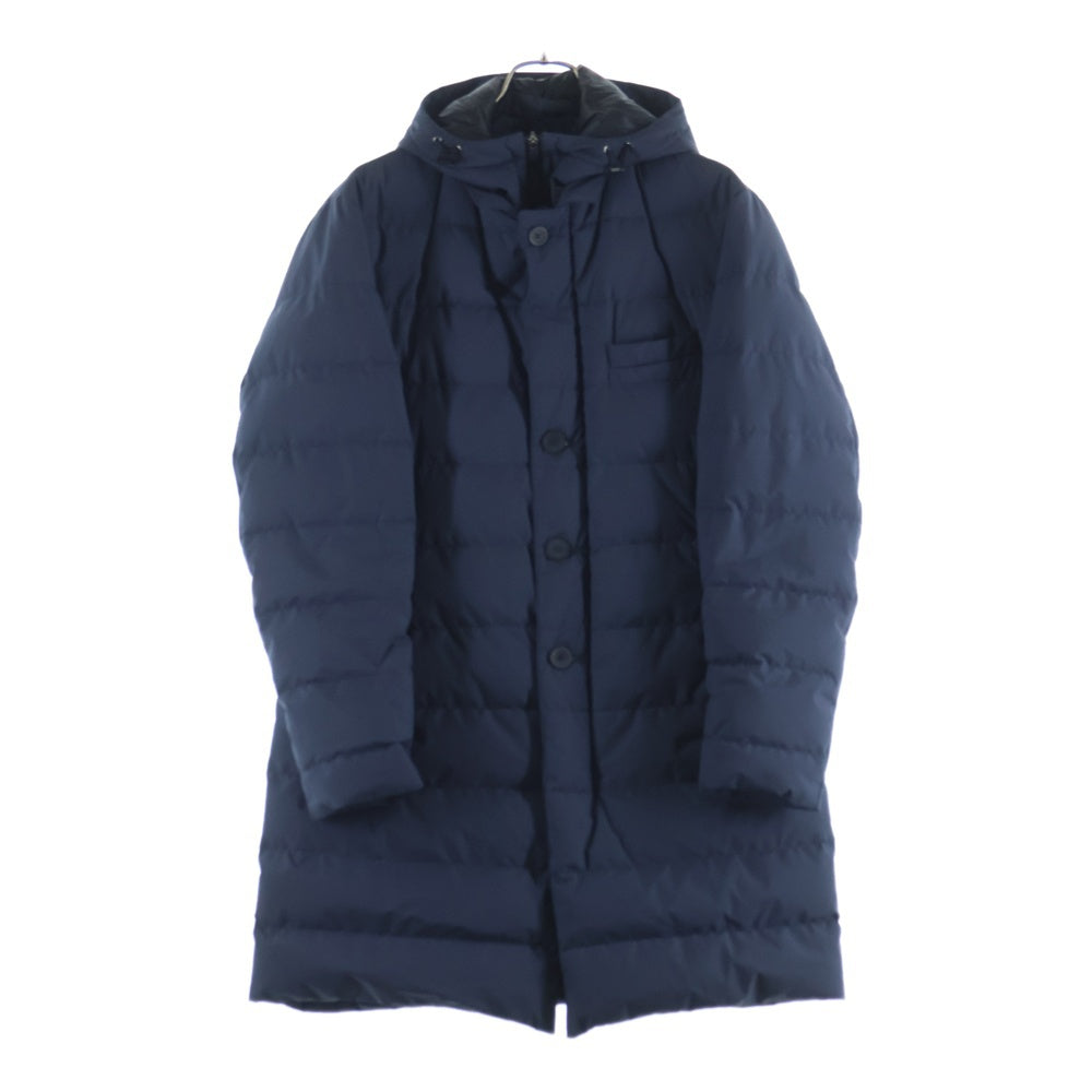 HERNO(ヘルノ) Laminar ラミナー フード ライナー付き ダウンコート ジャケット ネイビー PI064UL-11106-9201
