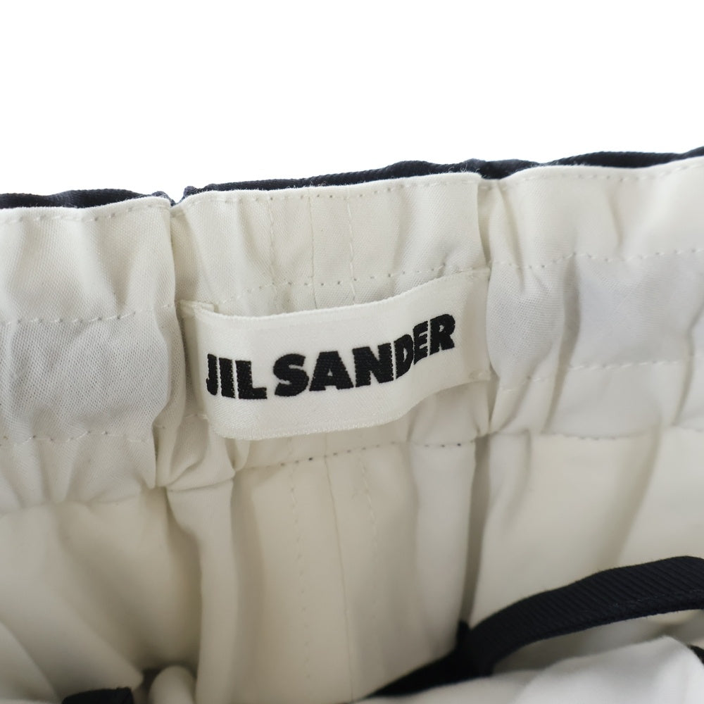 JIL SANDER(ジルサンダー) 24SS ウール ギャバジン テーパード トラウザーズ スラックス ミニマルイージーパンツ ブラック J23KA0005 J40117