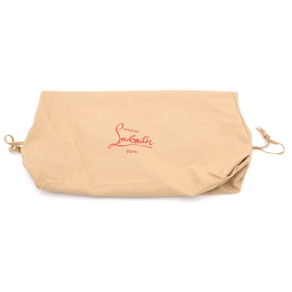 CHRISTIAN LOUBOUTIN(クリスチャンルブタン) KALOUBI ナイロン カーフレザー ナップサック リュックサック バックパック ブラック 3185156
