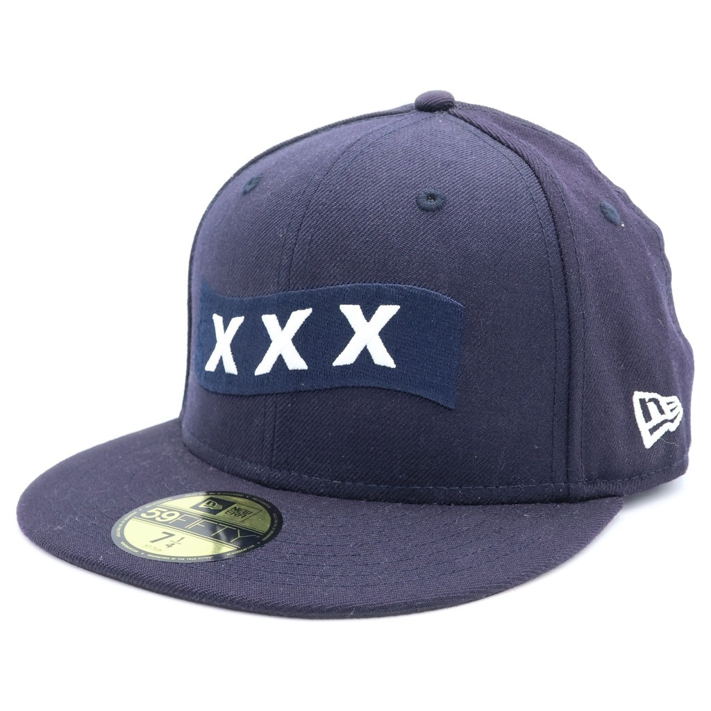 GOD SELECTION XXX(ゴッドセレクショントリプルエックス) ×NEWERA 59FIFTY ニューエラ ベースボールキャップ 帽子 ネイビー