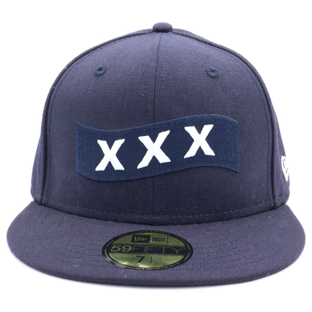 GOD SELECTION XXX(ゴッドセレクショントリプルエックス) ×NEWERA 59FIFTY ニューエラ ベースボールキャップ 帽子 ネイビー