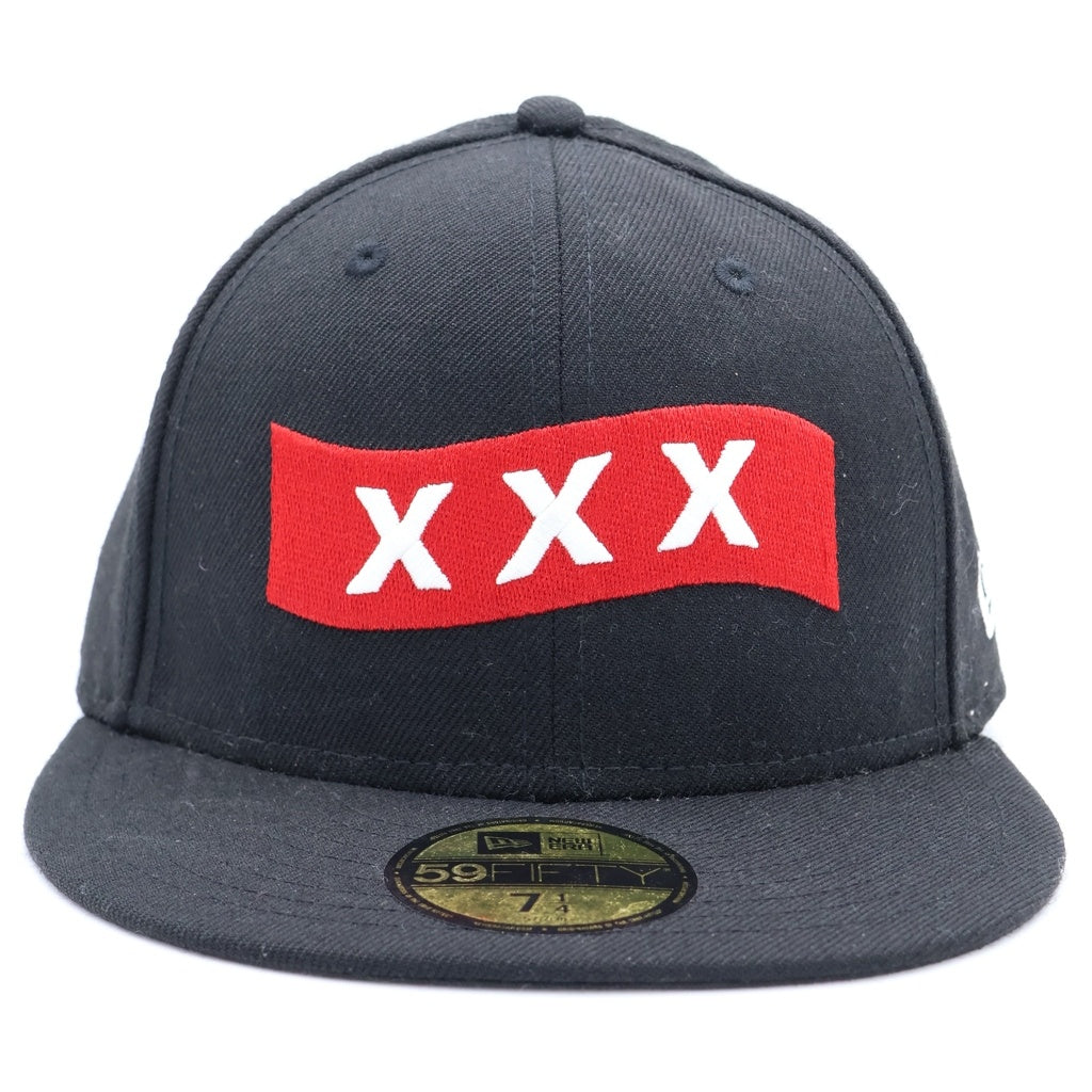 GOD SELECTION XXX(ゴッドセレクショントリプルエックス) ×NEWERA 59FIFTY ニューエラ ベースボールキャップ 帽子 ブラック/レッド
