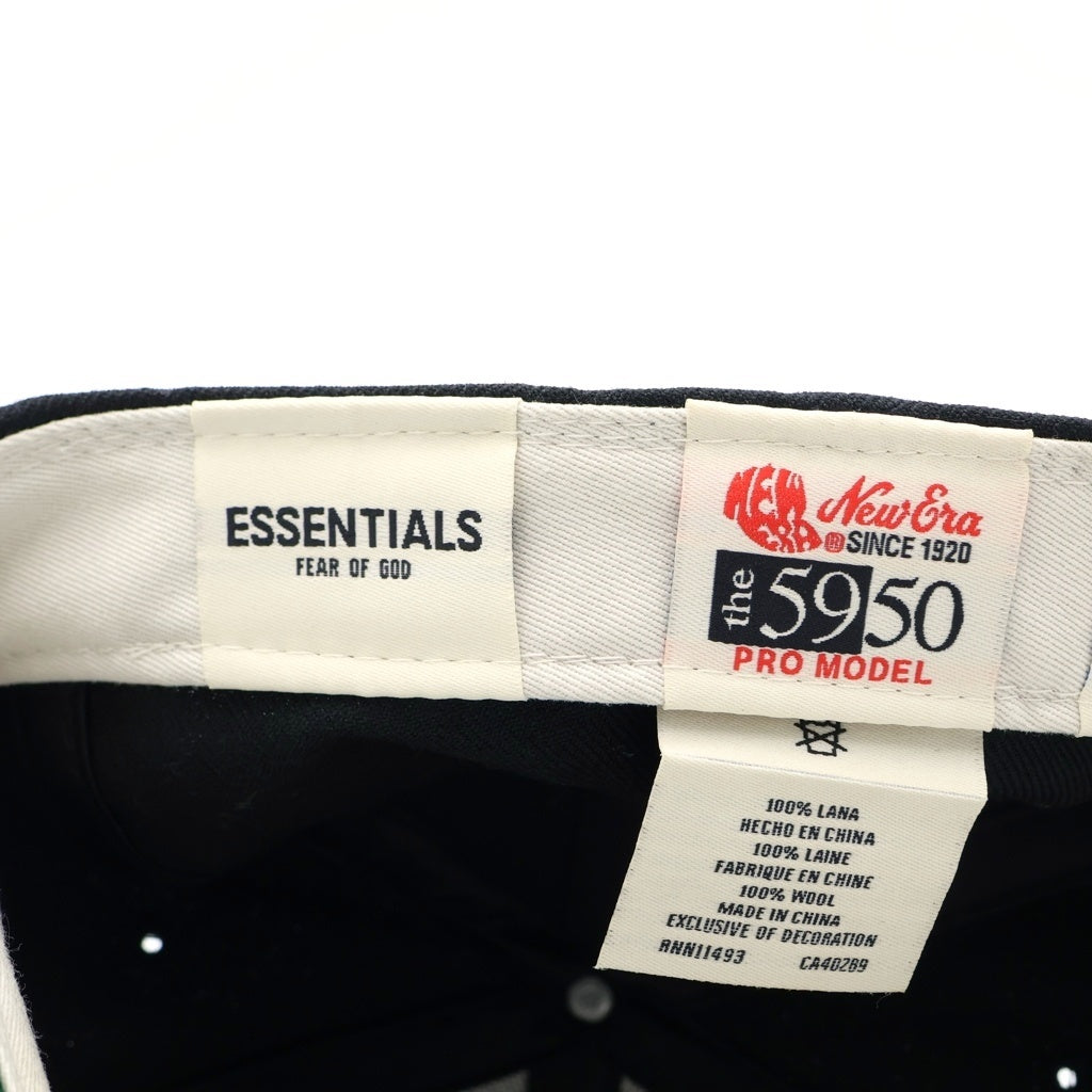 FEAR OF GOD ESSENTIALS(フィアオブゴッド エッセンシャルズ) ×NEWERA ニューエラ ベースボールキャップ 帽子 ブラック