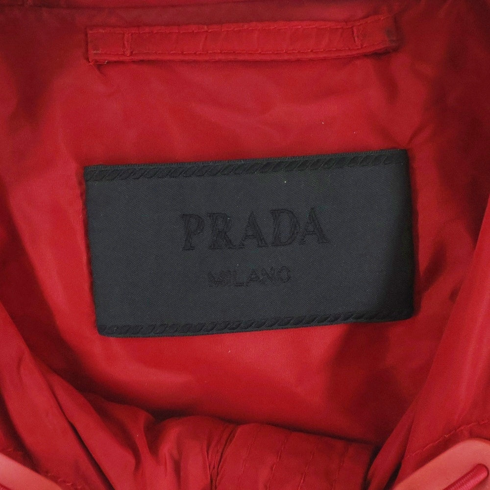 PRADA(プラダ) 三角ロゴプレート付き ジップアップ ジャケット レッド SGH051 R182