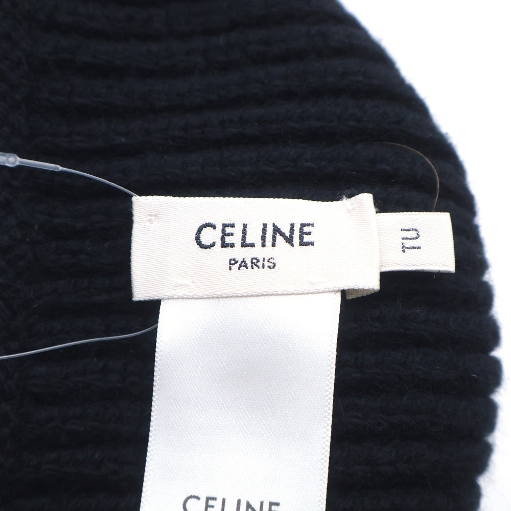 CELINE(セリーヌ) 刺繍 トリオンフロゴ カシミヤニット キャップ