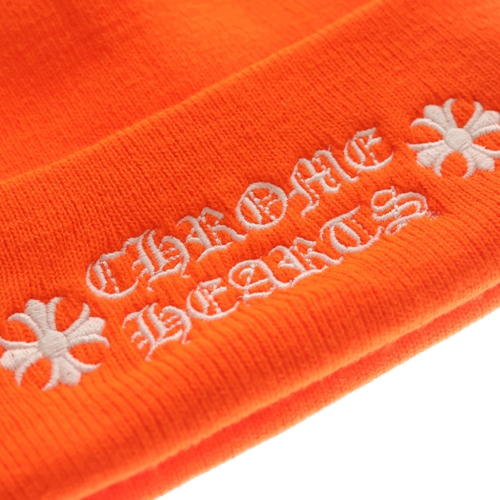 CHROME HEARTS(クロムハーツ) WATCH CAP ワッチキャップ ロゴ刺繍ビーニー オレンジ