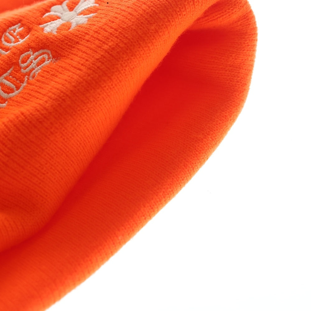 CHROME HEARTS(クロムハーツ) WATCH CAP ワッチキャップ ロゴ刺繍ビーニー オレンジ