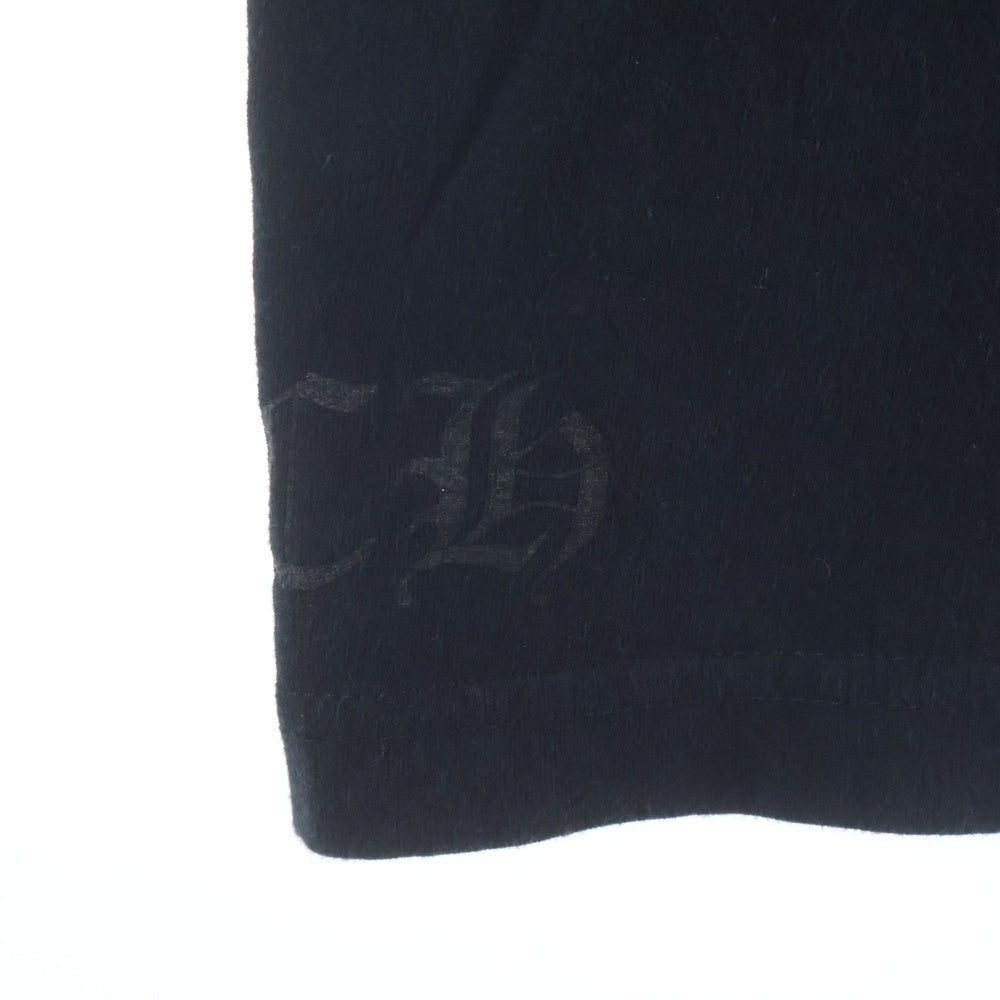 CHROME HEARTS(クロムハーツ) VERTICAL LOGO バーティカル ロゴ クルーネック 半袖 Tシャツ カットソー ブラック