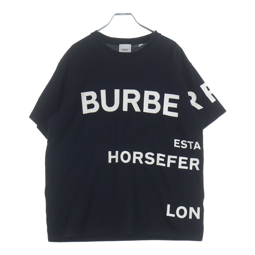 BURBERRY(バーバリー) ホースフェリー プリント クルーネック 半袖Tシャツ カットソー ブラック 8040764