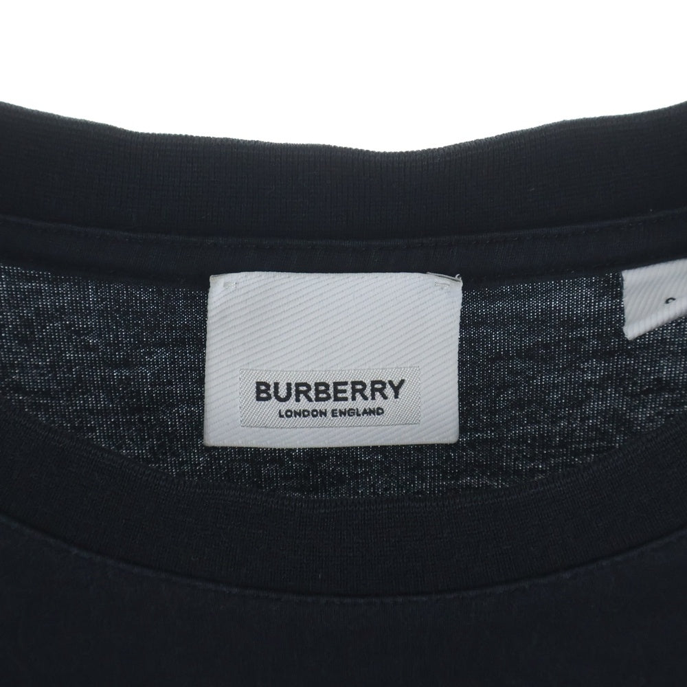 BURBERRY(バーバリー) ホースフェリー プリント クルーネック 半袖Tシャツ カットソー ブラック 8040764