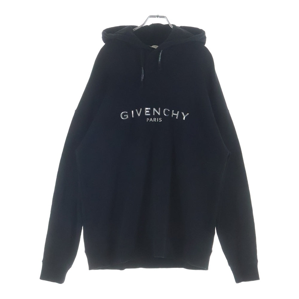 GIVENCHY(ジバンシィ) メタリックロゴ スウェットパーカー ブラック BMJ06R30AF
