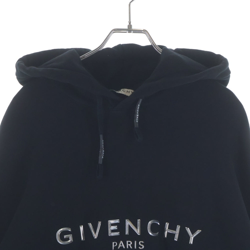 GIVENCHY(ジバンシィ) メタリックロゴ スウェットパーカー ブラック BMJ06R30AF