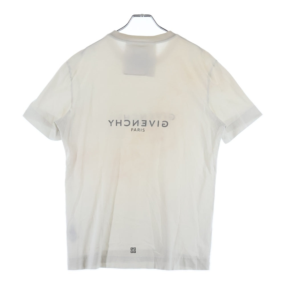 GIVENCHY(ジバンシィ) リバースロゴ プリント クルーネック 半袖Tシャツ カットソー ホワイト BM71653Y6B
