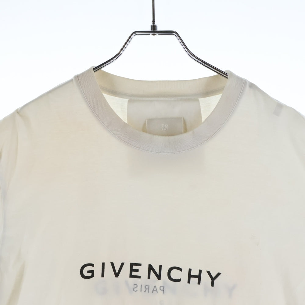 GIVENCHY(ジバンシィ) リバースロゴ プリント クルーネック 半袖Tシャツ カットソー ホワイト BM71653Y6B