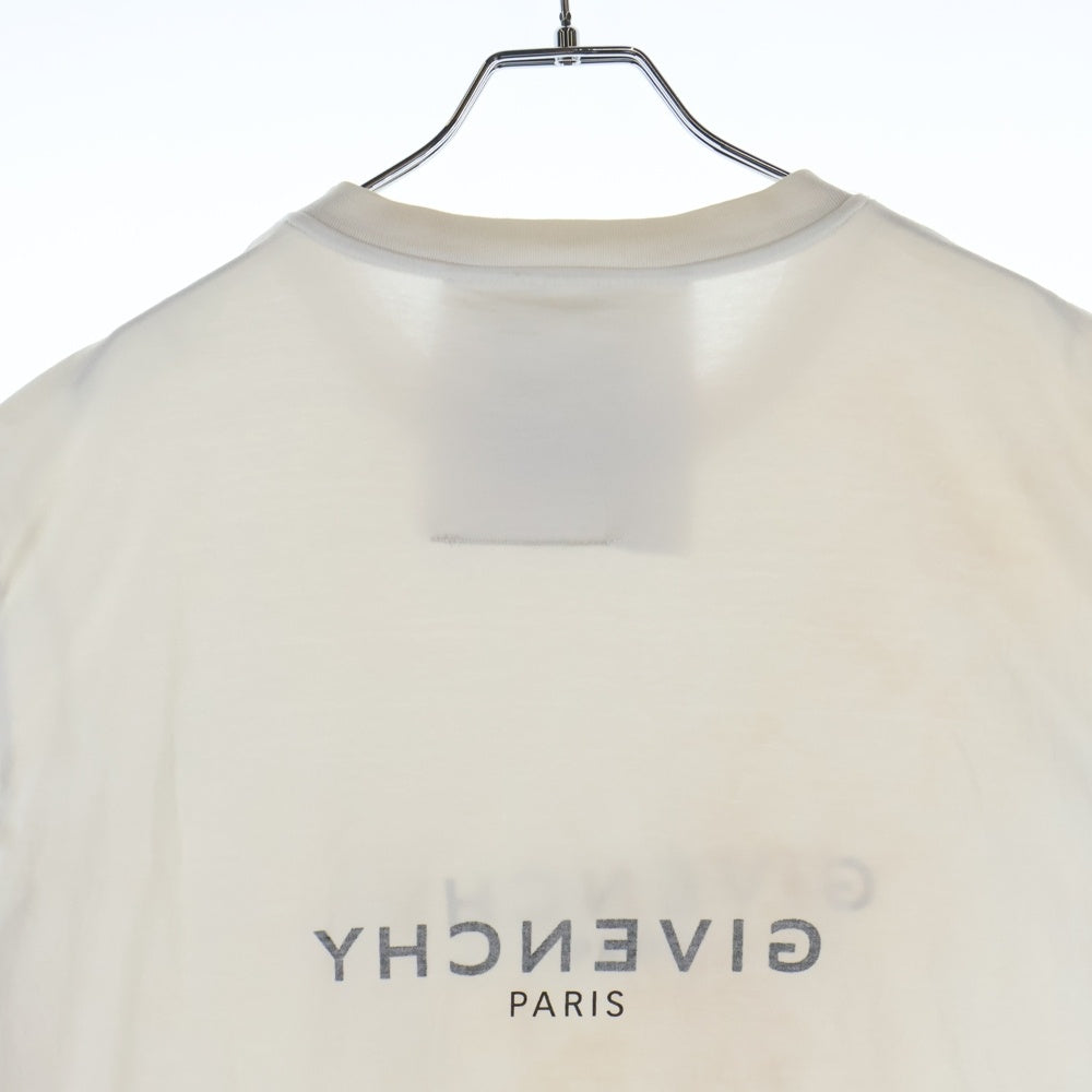 GIVENCHY(ジバンシィ) リバースロゴ プリント クルーネック 半袖Tシャツ カットソー ホワイト BM71653Y6B