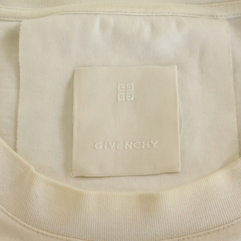 GIVENCHY(ジバンシィ) リバースロゴ プリント クルーネック 半袖Tシャツ カットソー ホワイト BM71653Y6B