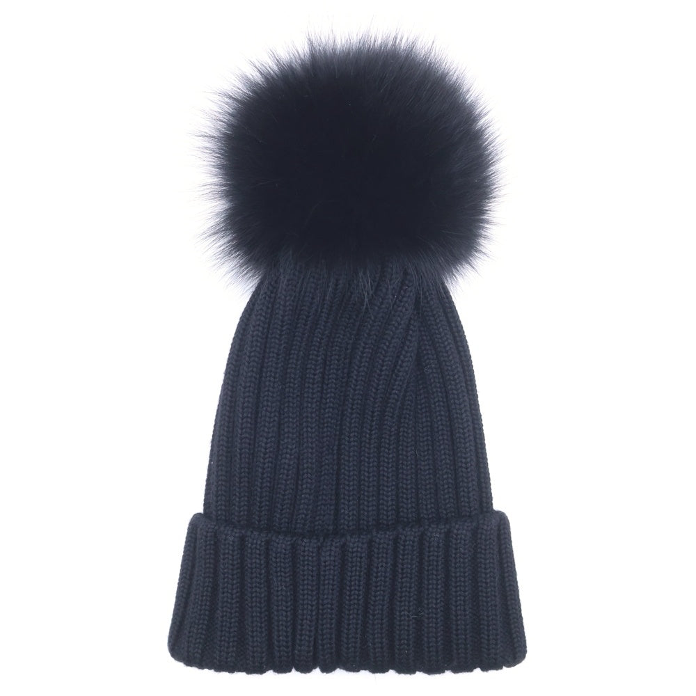 MONCLER(モンクレール) 19AW 刺繍ロゴ ニットキャップ ビーニー ブラック レディース E20930021900