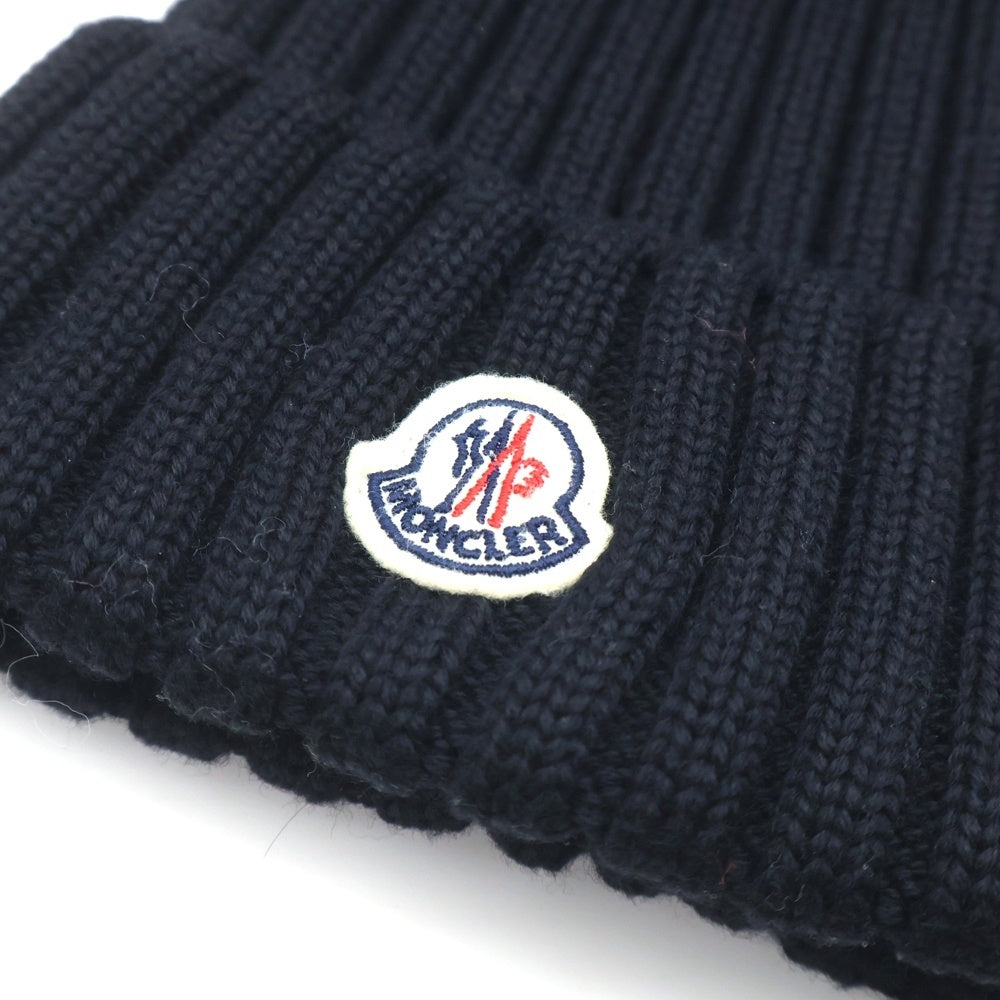 MONCLER(モンクレール) 19AW 刺繍ロゴ ニットキャップ ビーニー ブラック レディース E20930021900