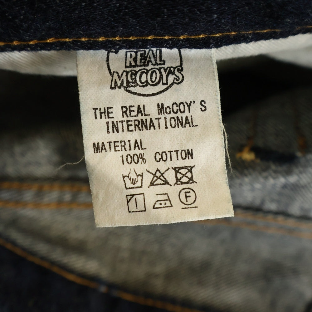 THE REAL McCOY'S(ザリアルマッコイ) ボタンフライ ストレート デニムパンツ ジーンズ インディゴ