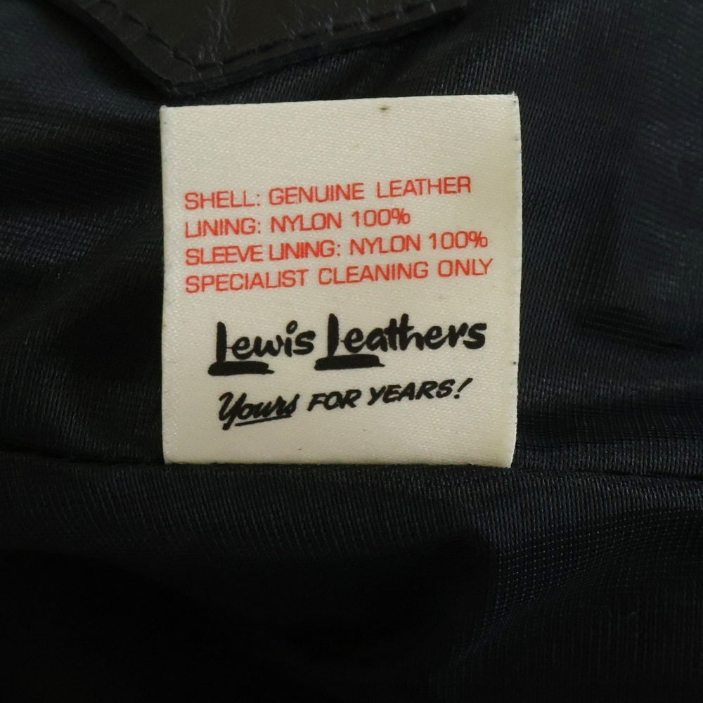 Lewis Leathers(ルイスレザー) CYCLONE TIGHT FIT REAL HIDE サイクロン タイトフィット リアル ハイド ジップアップ ダブルライダース レザー ジャケット ブラック