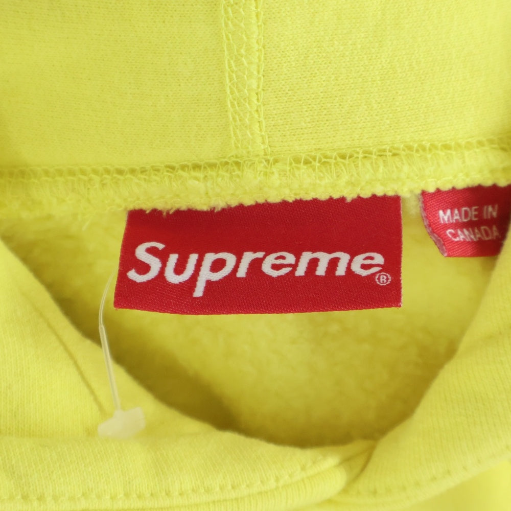 SUPREME(シュプリーム) 18SS Cord Collegiate Logo hooded Sweatshirt ロゴ スウェットプルオーバーパーカー イエロー