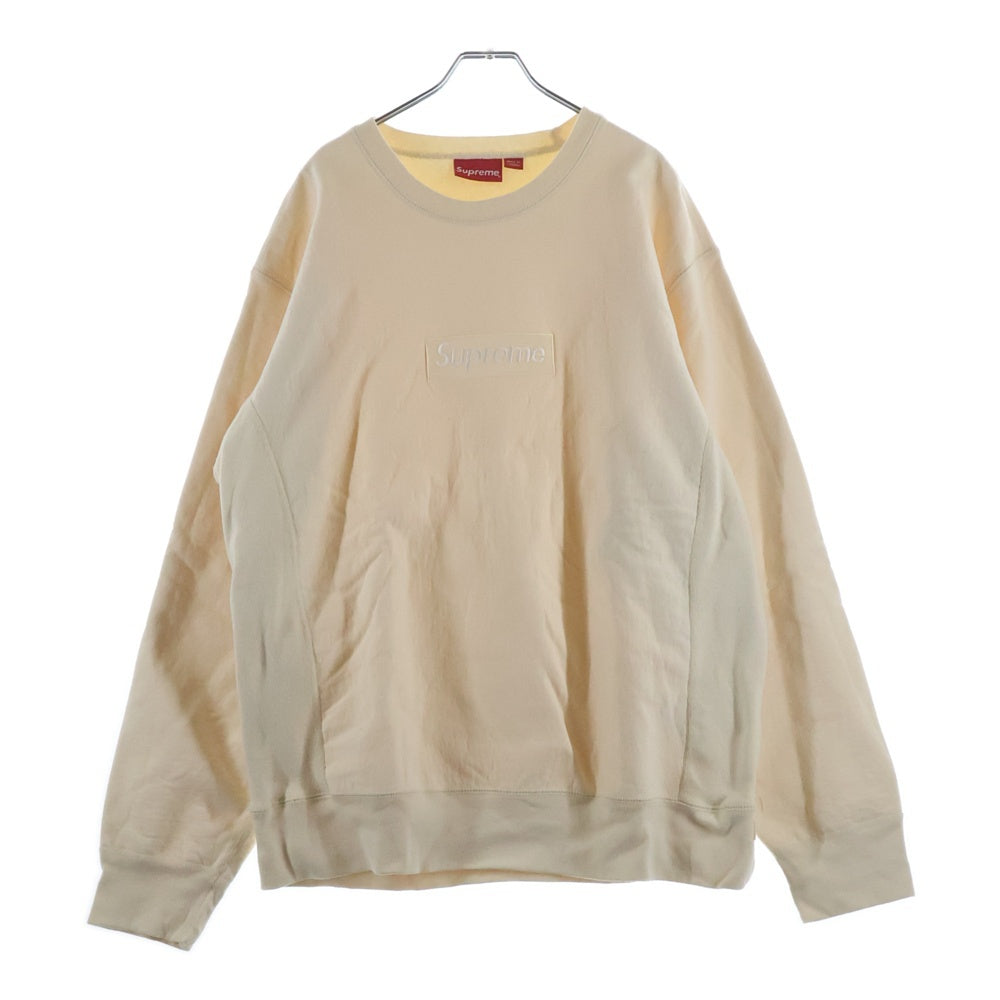SUPREME(シュプリーム) 18AW Box Logo Crewneck ボックスロゴ クルーネック スウェットトレーナー アイボリー