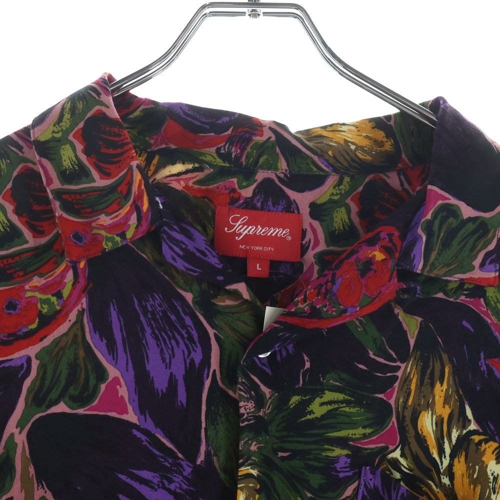 SUPREME(シュプリーム) 17AW Painted Floral Rayon Shirt フローラル レーヨン 長袖シャツ マルチ
