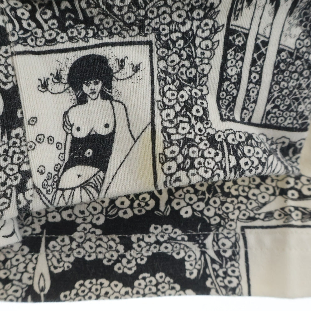 SUPREME(シュプリーム) 18AW Salome L/S Tee サロメ ピアズリー 総柄 クルーネック 長袖Tシャツ カットソー ブラック/ホワイト