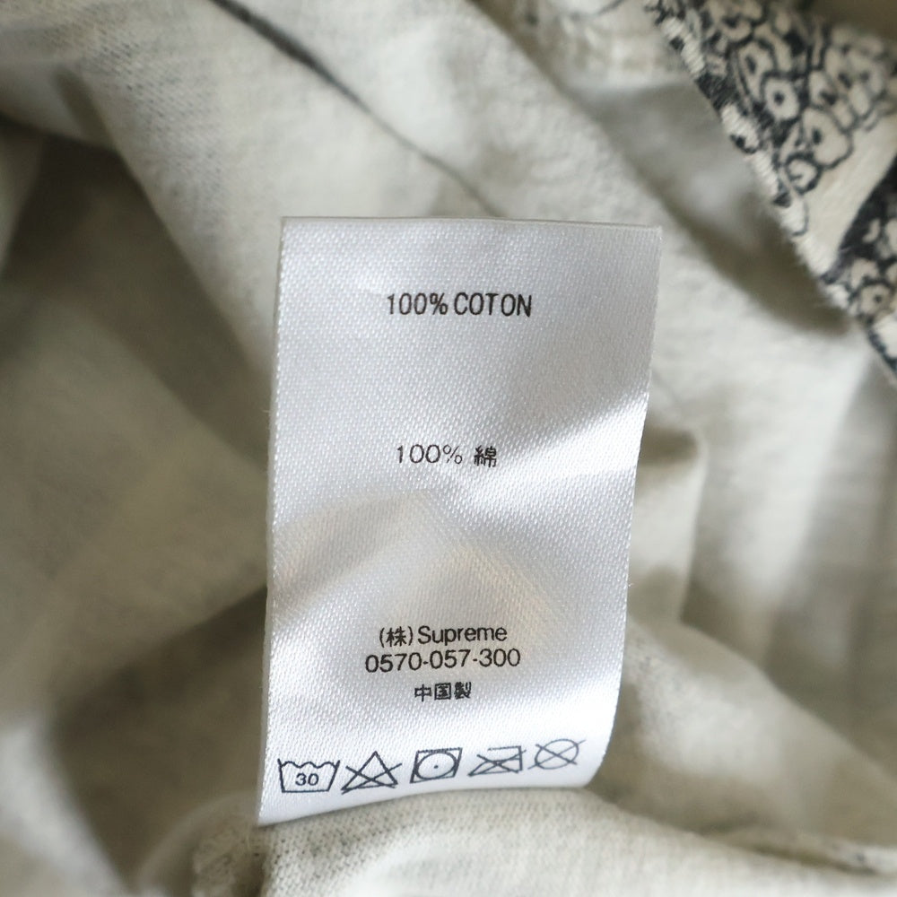 SUPREME(シュプリーム) 18AW Salome L/S Tee サロメ ピアズリー 総柄 クルーネック 長袖Tシャツ カットソー ブラック/ホワイト