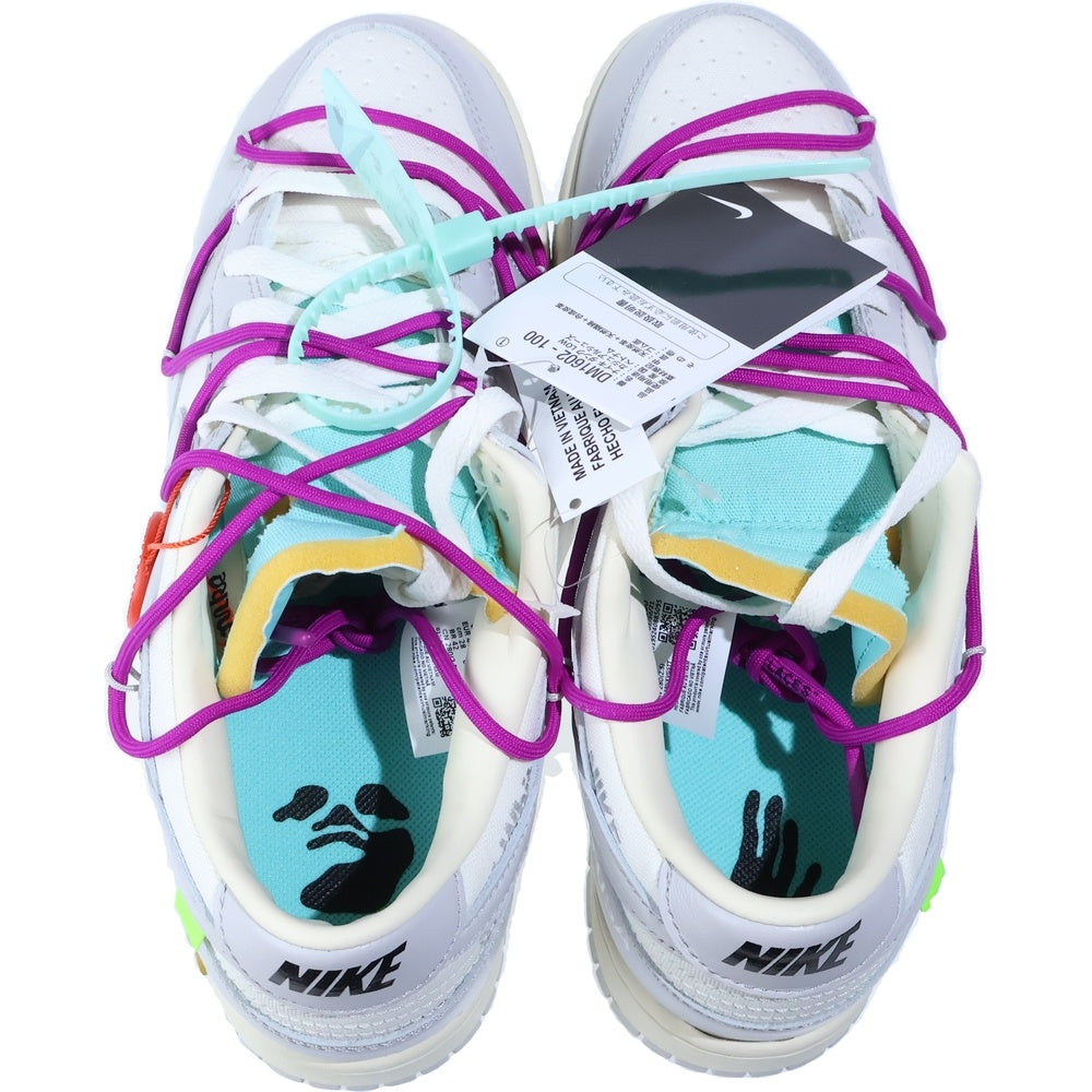 NIKE(ナイキ) ×OFF-WHITE DUNK LOW 1 OF 50 21 オフホワイト ダンク ローカットスニーカー グレー/ホワイト US10/28cm DM1602-100