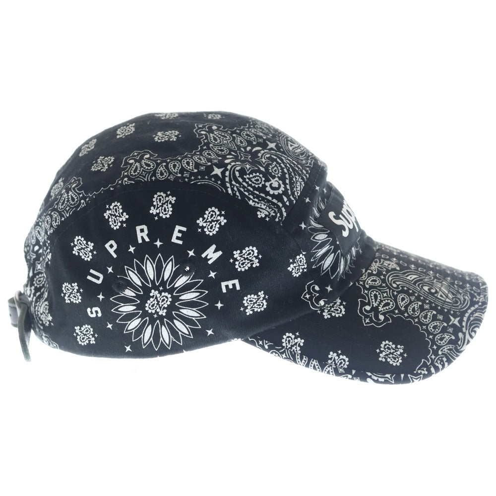 SUPREME(シュプリーム) Bandana Camp Cap バンダナキャンプキャップ 帽子 ブラック