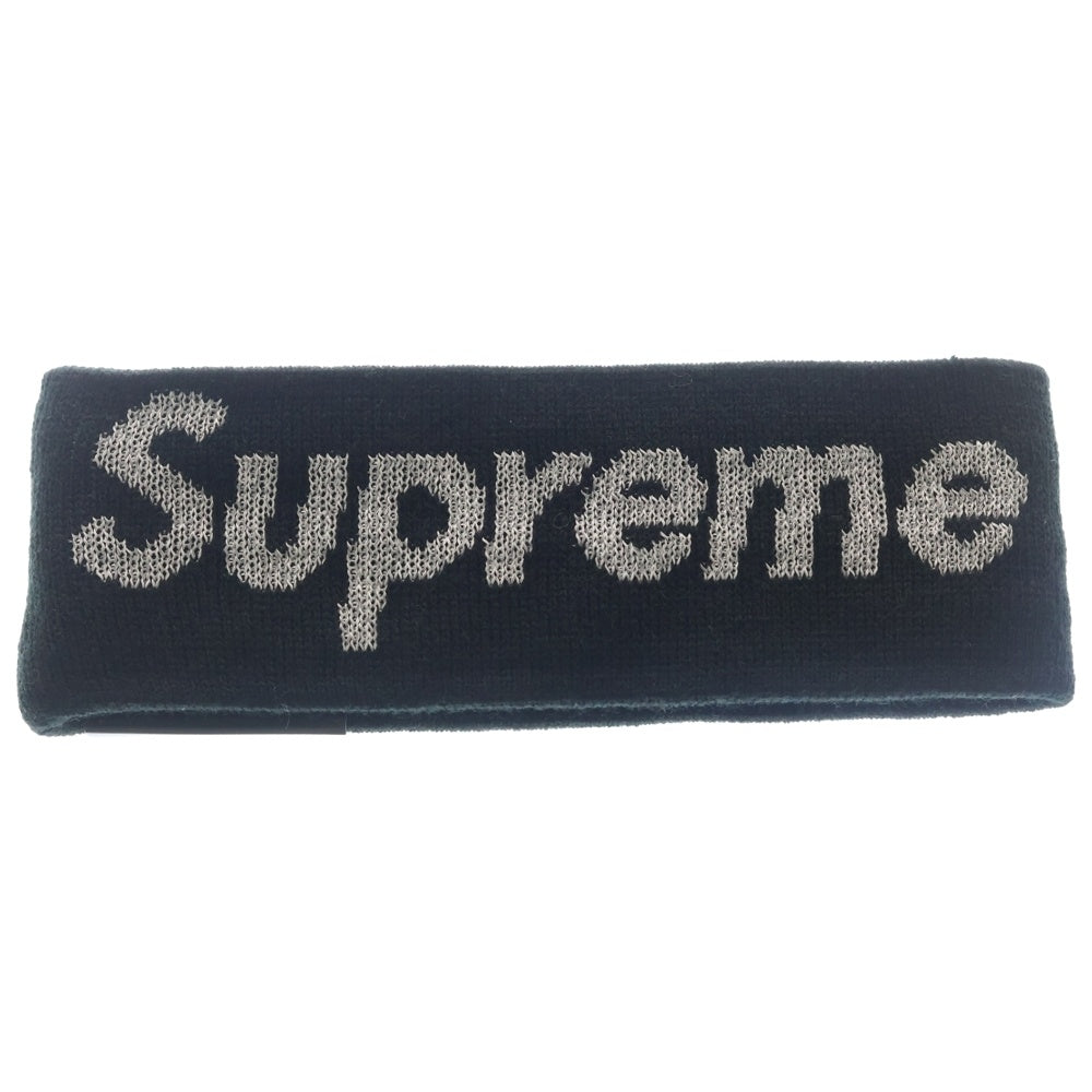 SUPREME(シュプリーム) 18AW ×NEW ERA Big Logo Headband ニューエラ ビッグ ロゴ ヘッドバンド ブラック