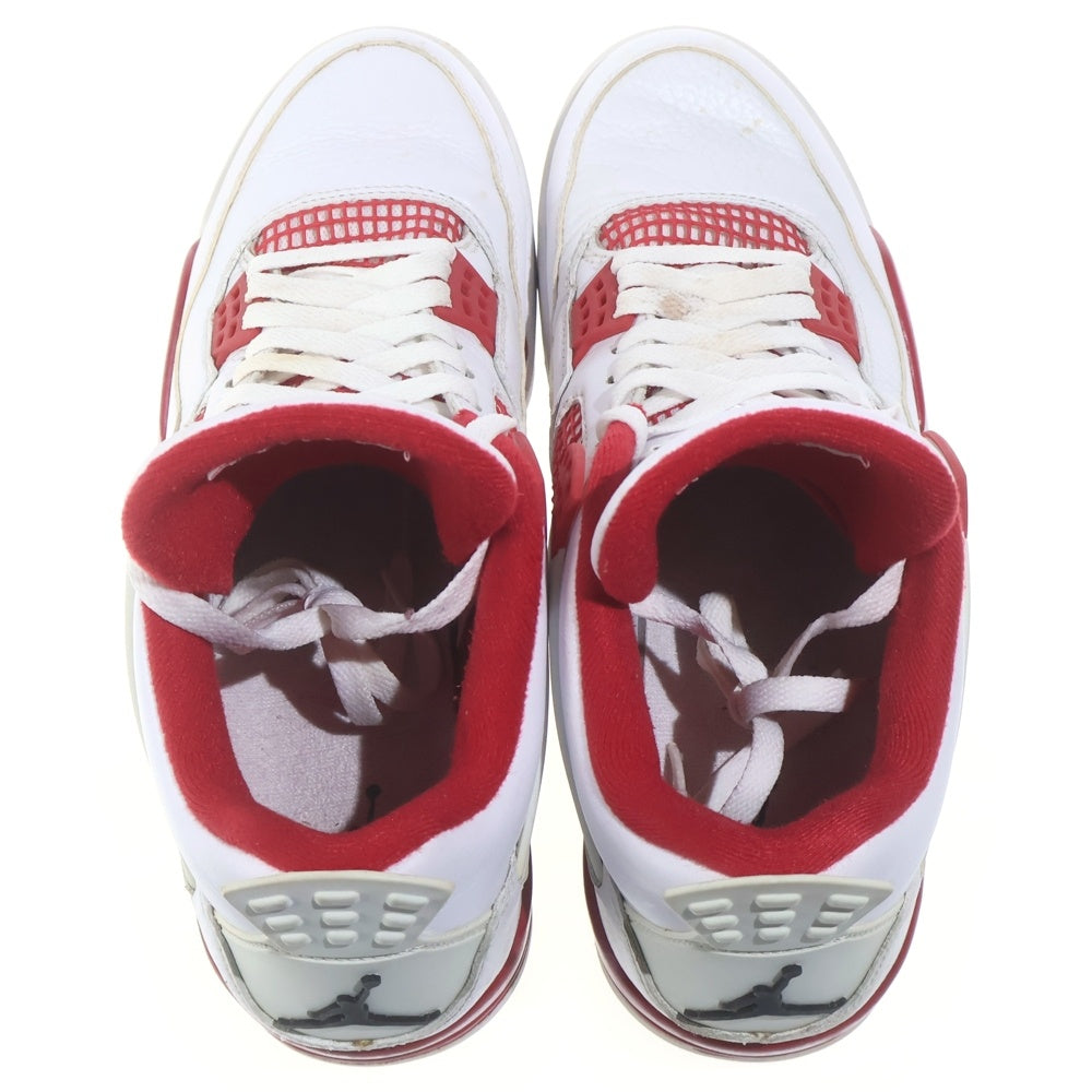 NIKE(ナイキ) 【観賞用2015年】 AIR JORDAN 4 RETRO ALTERNATE 89 エアジョーダン4 レトロ オルタネイト ハイカットスニーカー ホワイト/レッド US10/28cm 308497-106