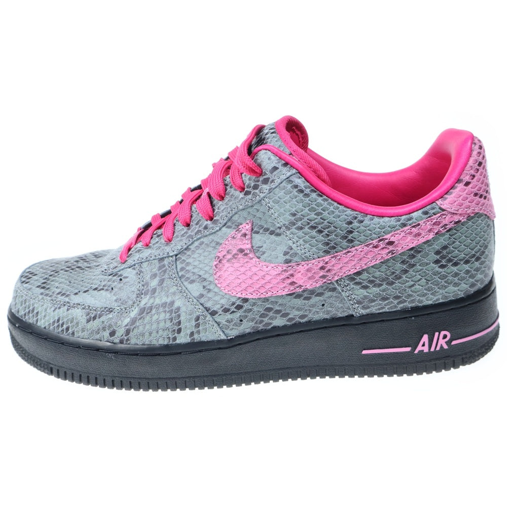 NIKE(ナイキ) BY YOU AIR FORCE1 バイユー エアフォース1 スネークスキン ローカットスニーカー グレー/ピンク US10/28cm CT3761-991