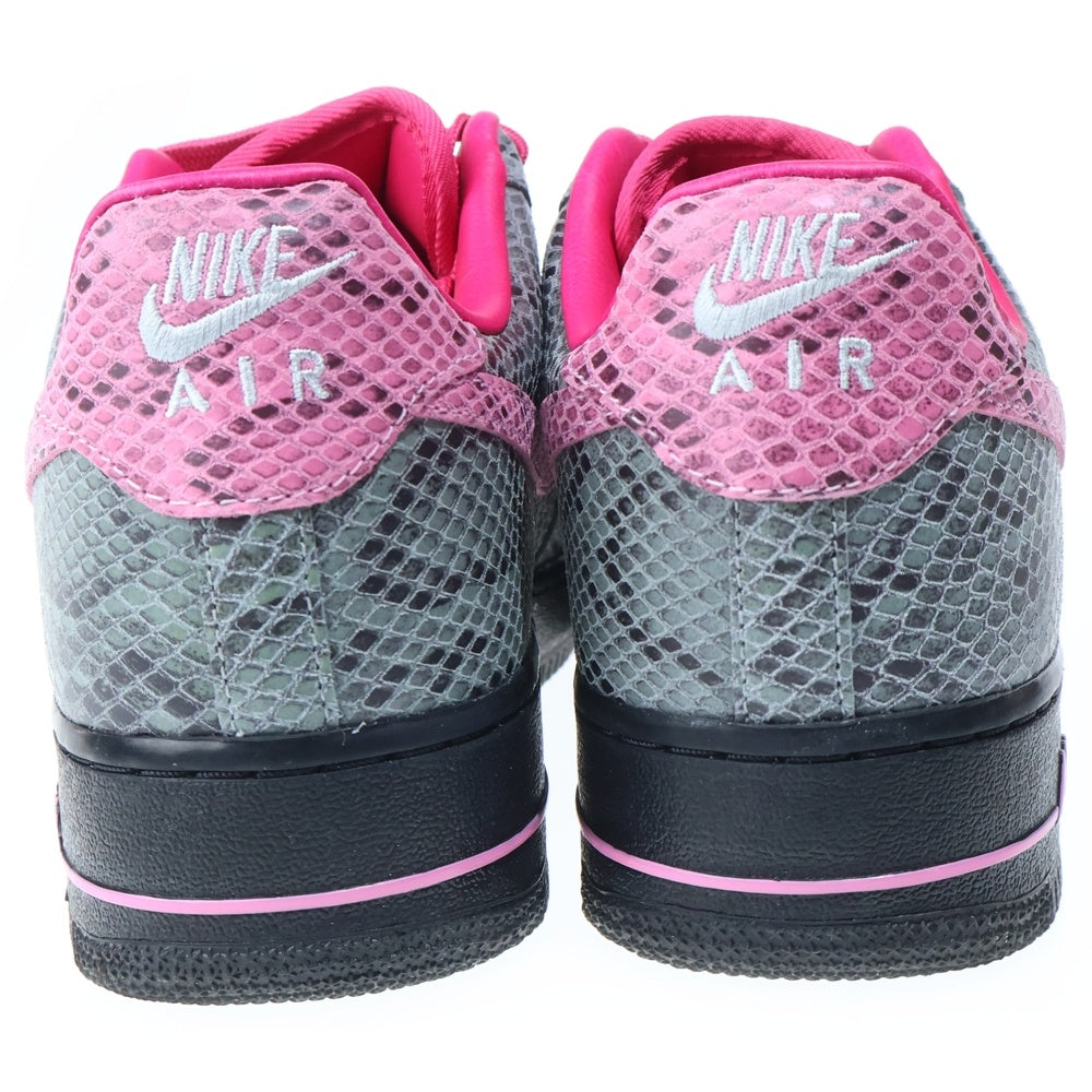 NIKE(ナイキ) BY YOU AIR FORCE1 バイユー エアフォース1 スネークスキン ローカットスニーカー グレー/ピンク US10/28cm CT3761-991
