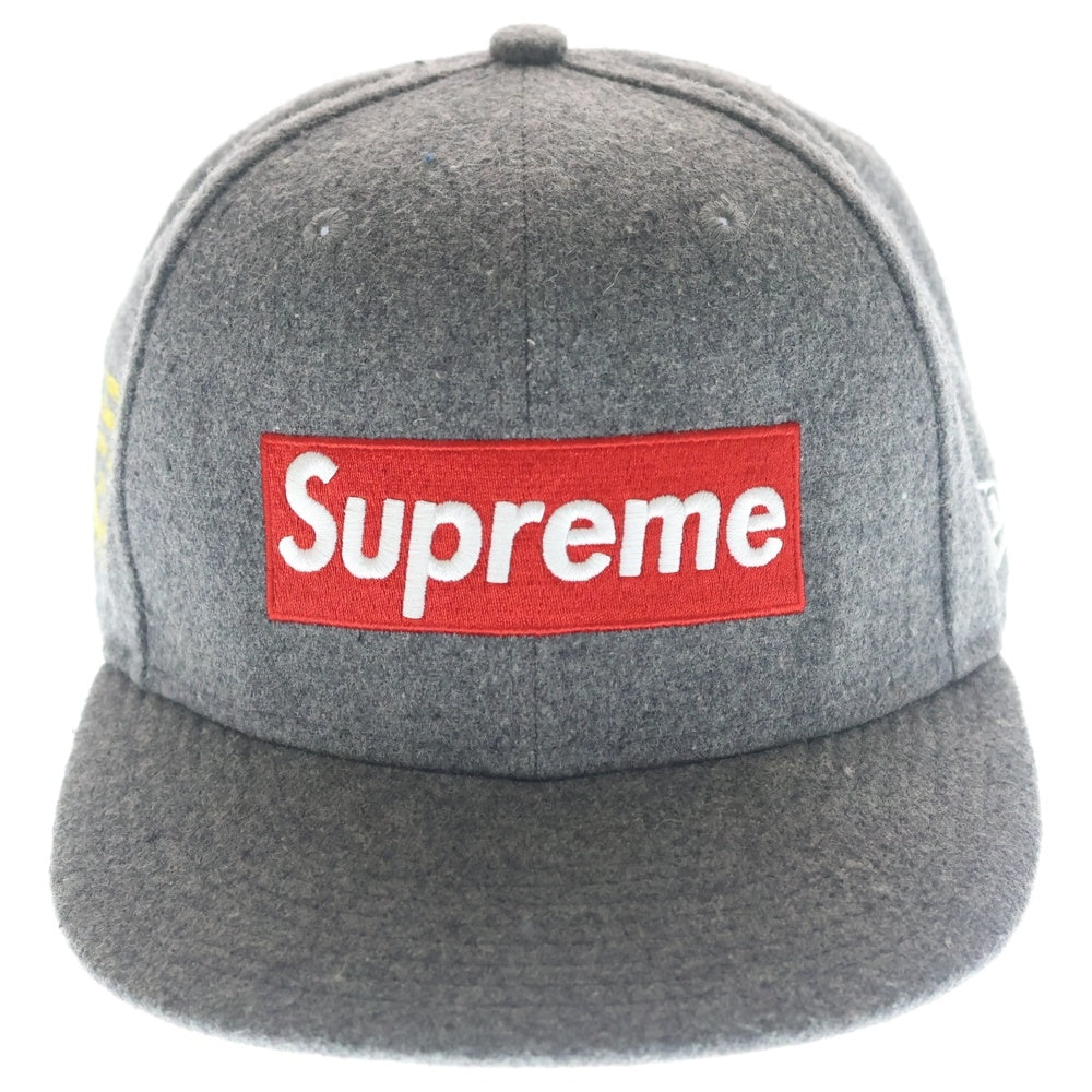 SUPREME(シュプリーム) 12SS ×NEW ERA National Champions Box Logo Cap ニューエラ ナショナル チャンピオンズ ボックスロゴ ベースボールキャップ 帽子 グレー