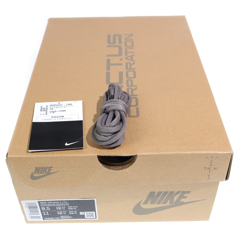 NIKE(ナイキ) ×TRAVIS SCOTT AIR MAX 1 CACTUS GOLD DO9392-700 トラヴィススコット エアーマックス1 カクタスゴールド ローカットスニーカー イエロー US9.5/27.5cm