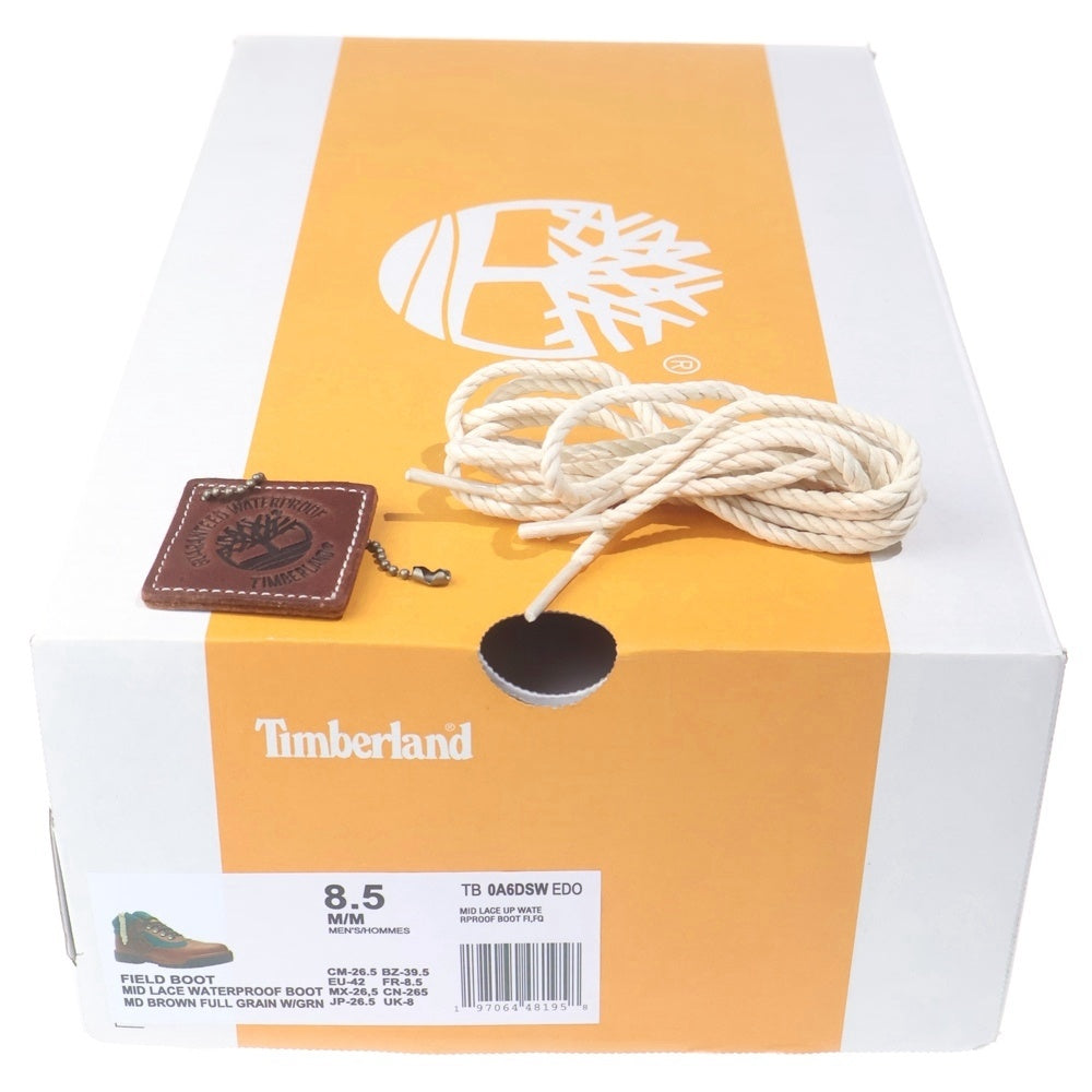Timberland(ティンバーランド) ×THE APARTMENT FIELD BOOT ジ アパートメント フィールド ブーツ レザー ブラウン/グリーン US8.5/26.5cm TB0A6DSWEDO