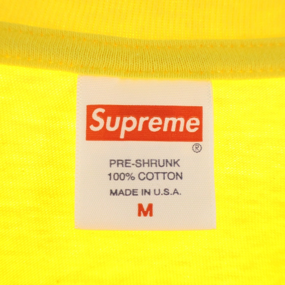 SUPREME(シュプリーム) 24SS Records Tee レコーズ プリントロゴ半袖Tシャツ カットソー イエロー