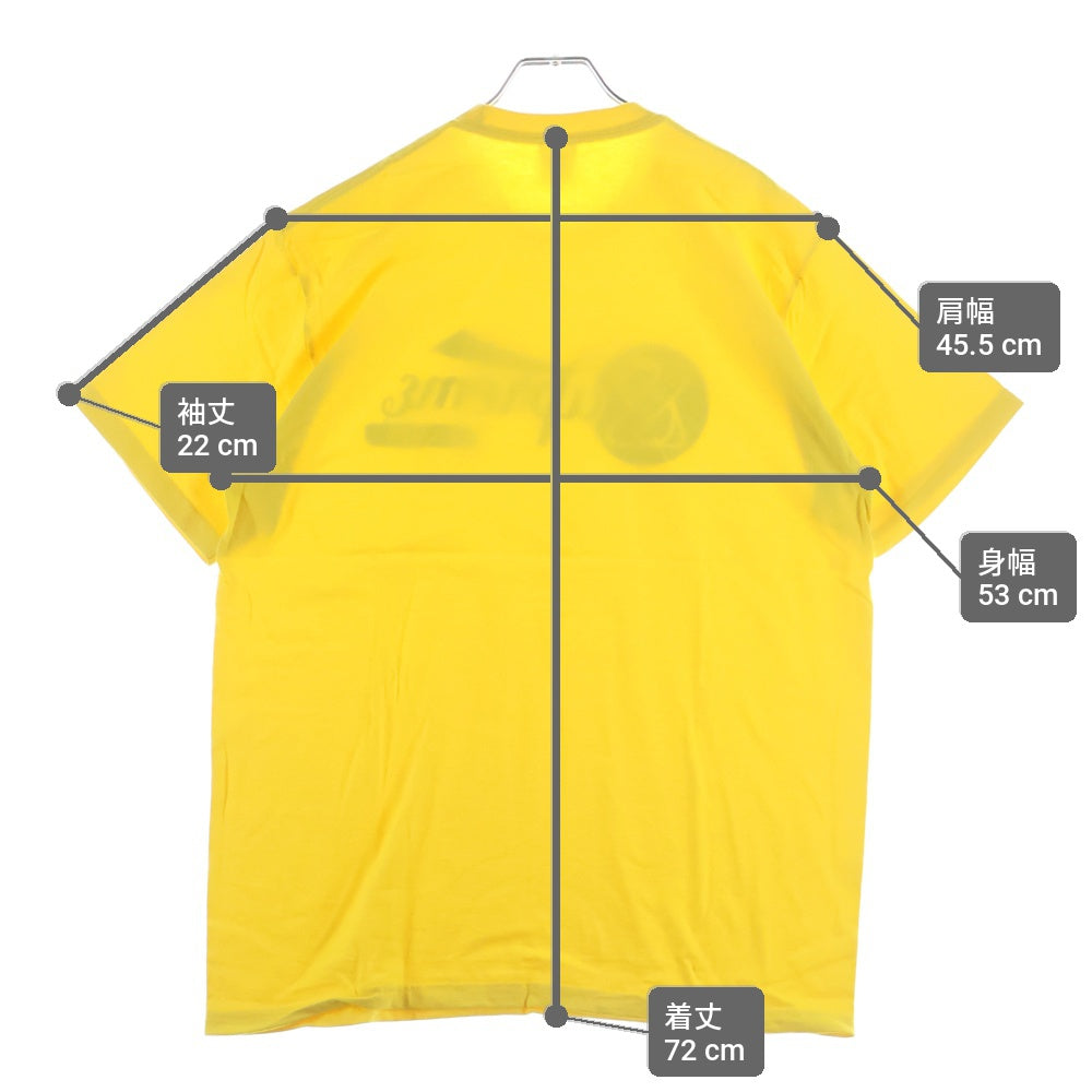 SUPREME(シュプリーム) 24SS Records Tee レコーズ プリントロゴ半袖Tシャツ カットソー イエロー