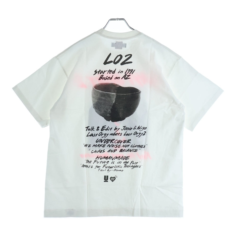 HUMAN MADE(ヒューマンメイド) 22AW ×UNDERCOVER LAST ORGY2 S/S T-SHIRT アンダーカバー ラストオージー プリントロゴ 半袖Tシャツ カットソー ホワイト XX24TE002