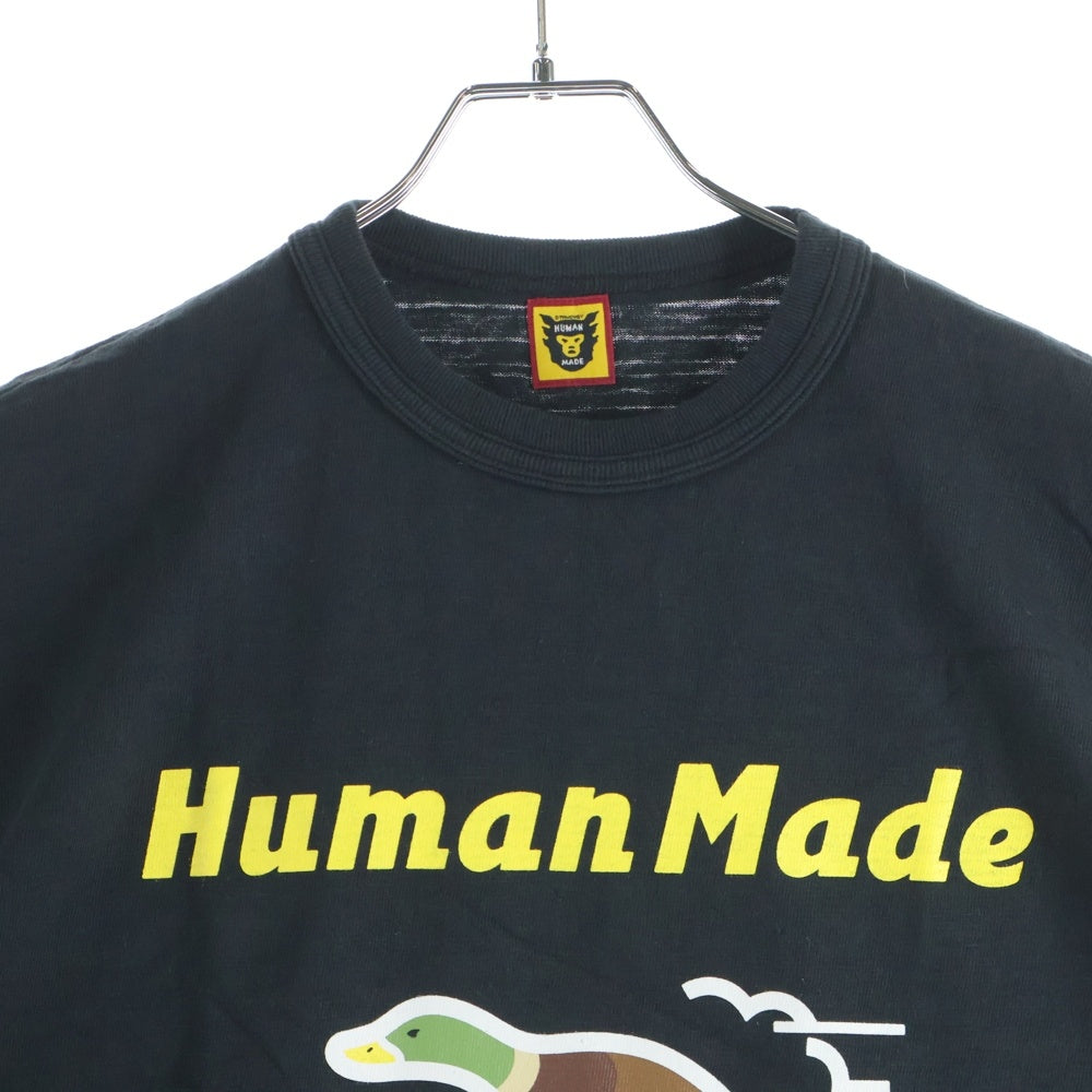 HUMAN MADE(ヒューマンメイド) GRAPHIC T-SHIRT ダック プリントロゴ 半袖Tシャツ カットソーブラック HM23TE002