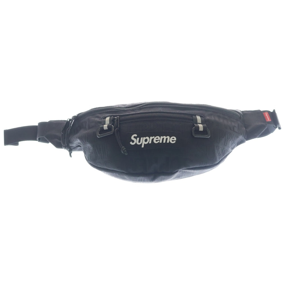 SUPREME(シュプリーム) 19SS Waist Bag 総柄デザイン ボックスロゴ ウエストバッグ ブラック