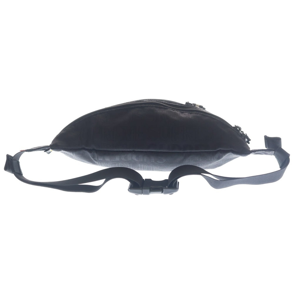 SUPREME(シュプリーム) 19SS Waist Bag 総柄デザイン ボックスロゴ ウエストバッグ ブラック