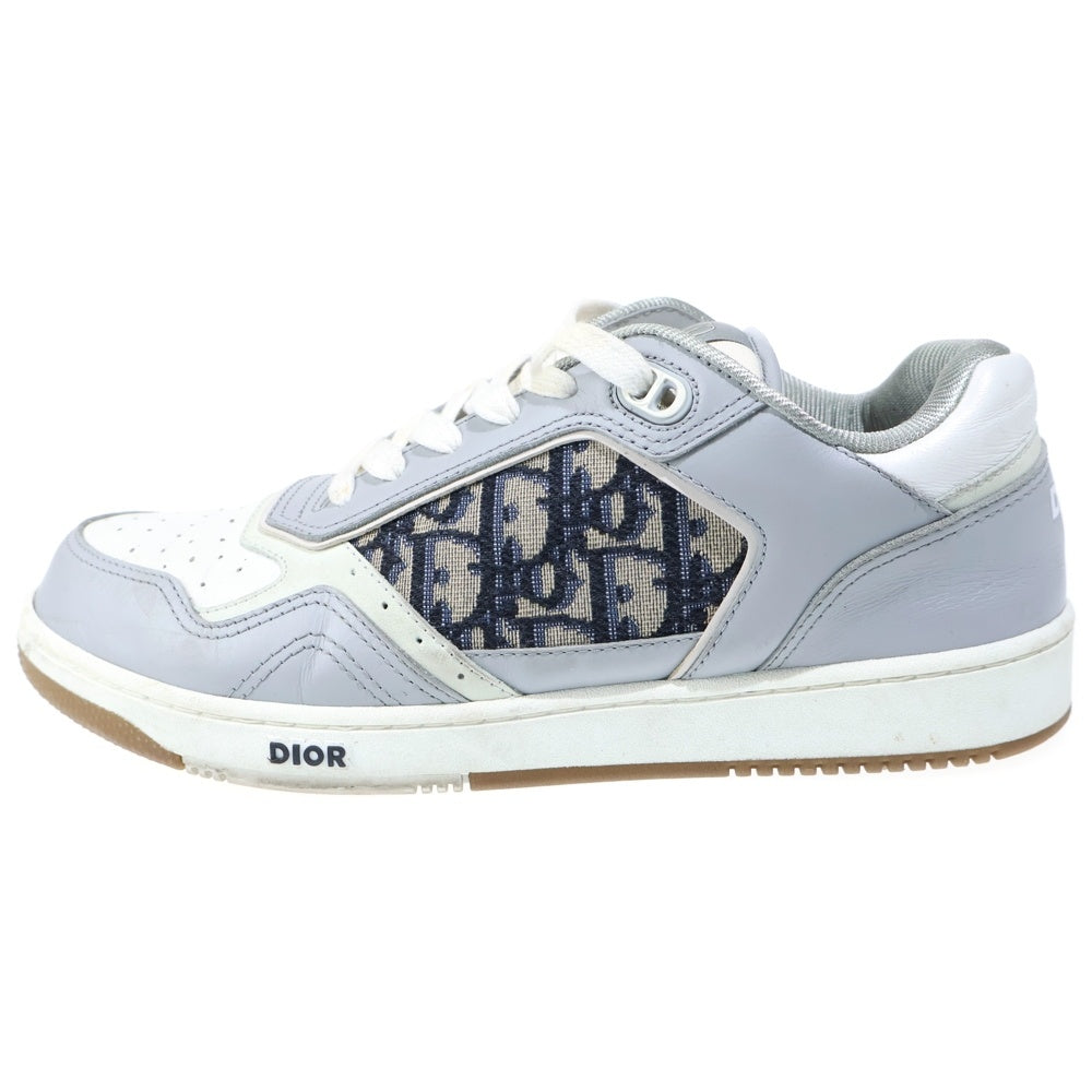 Christian Dior(クリスチャンディオール) B27 オブリーク レザー ローカットスニーカー グレー/ホワイト